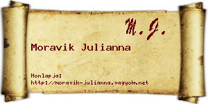 Moravik Julianna névjegykártya